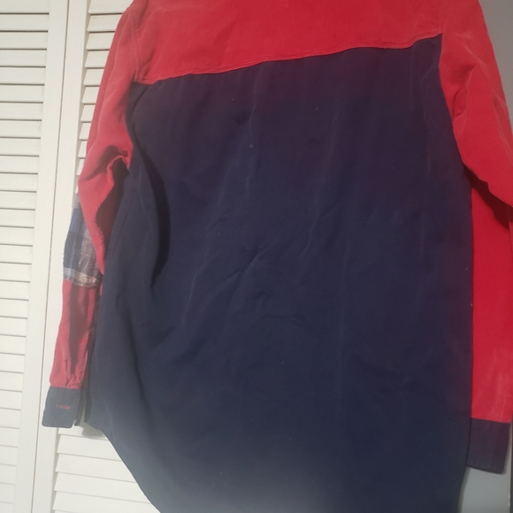 Womens Red Rover Colorblock Button Up Top Large - Picture 2 of 5